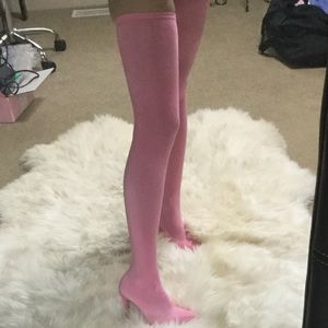 Thigh high otk nylon heeled boots